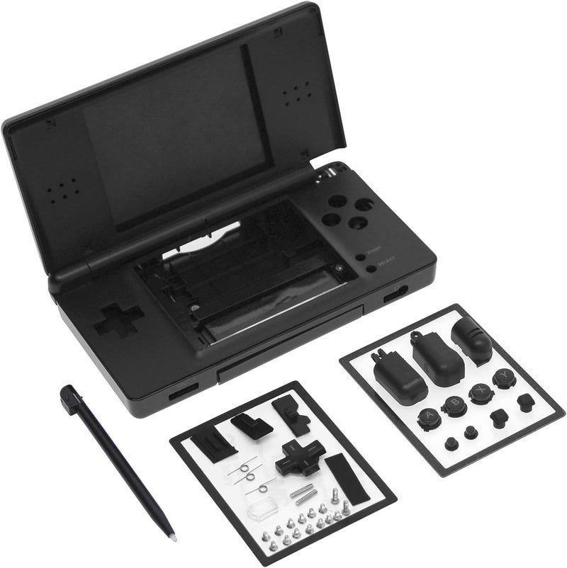 OSTENT Full Repair Parts Replacement Housing Shell Case Kit for Nintendo DS Lite NDSL Color Black - Image 1